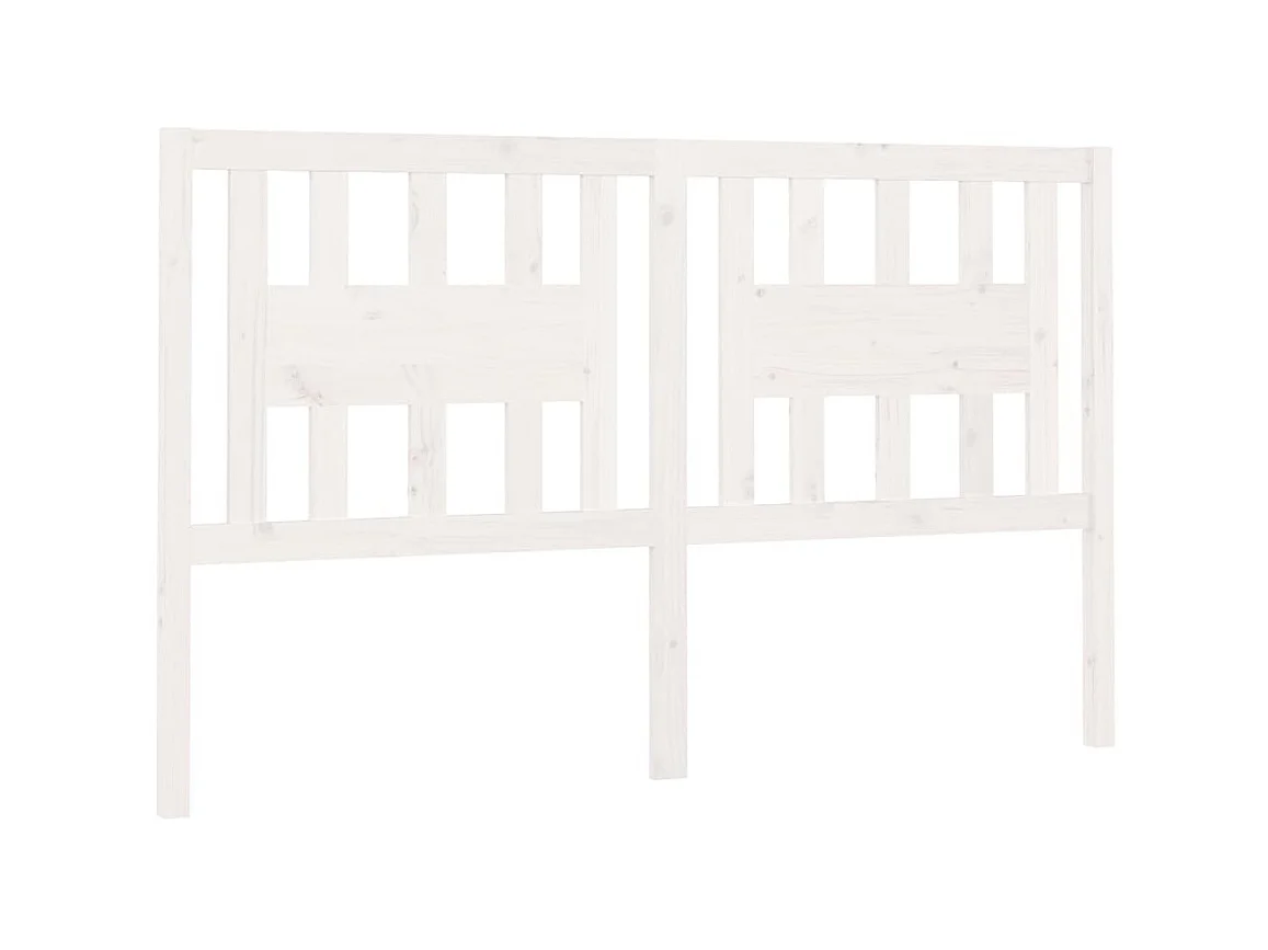 Tête de lit Blanc 146x4x100 cm Bois massif de pin POI80644 BonneVie Meuble