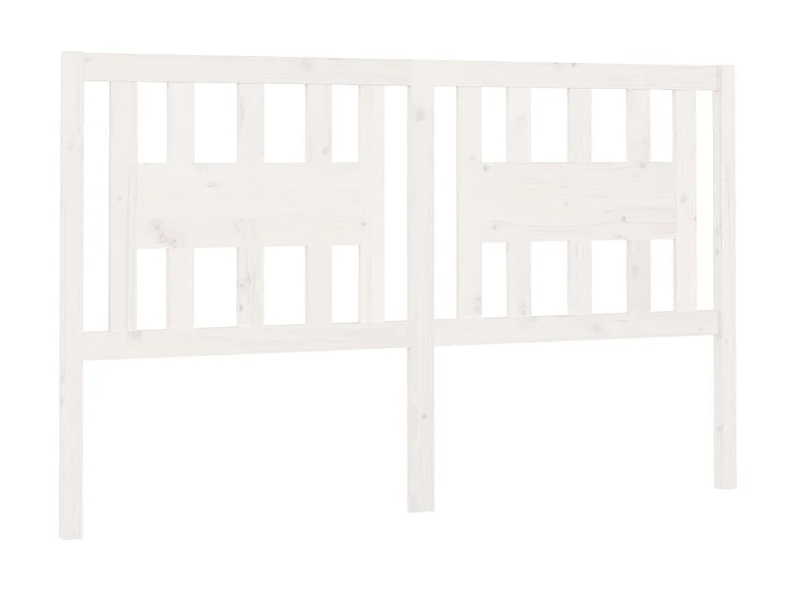 Tête de lit Blanc 146x4x100 cm Bois massif de pin POI80644 BonneVie Meuble