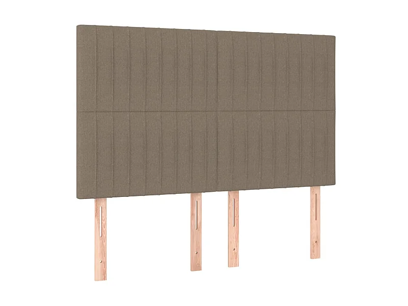 Têtes de lit 4 pcs Taupe 72x5x78/88 cm Tissu POI34987 BonneVie Meuble