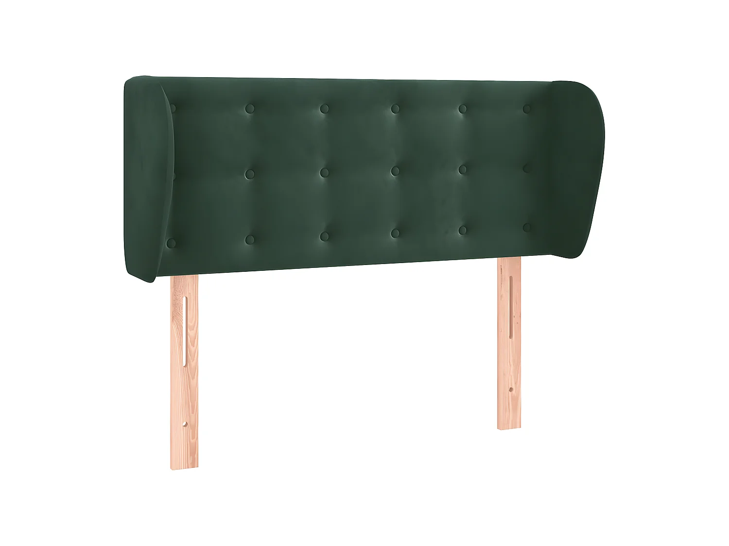 Testiera | Testata del letto ad Orecchio Verde Scuro 103x23x78/88 cm in Velluto
