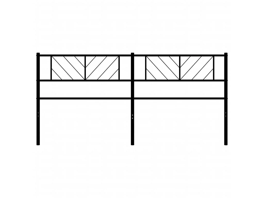 Tête de lit métal noir 200 cm POI67668 BonneVie Meuble