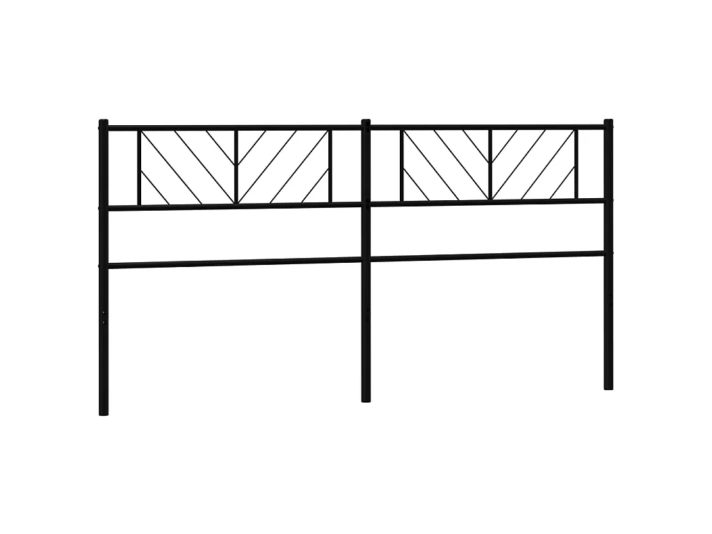 Tête de lit métal noir 200 cm POI67668 BonneVie Meuble