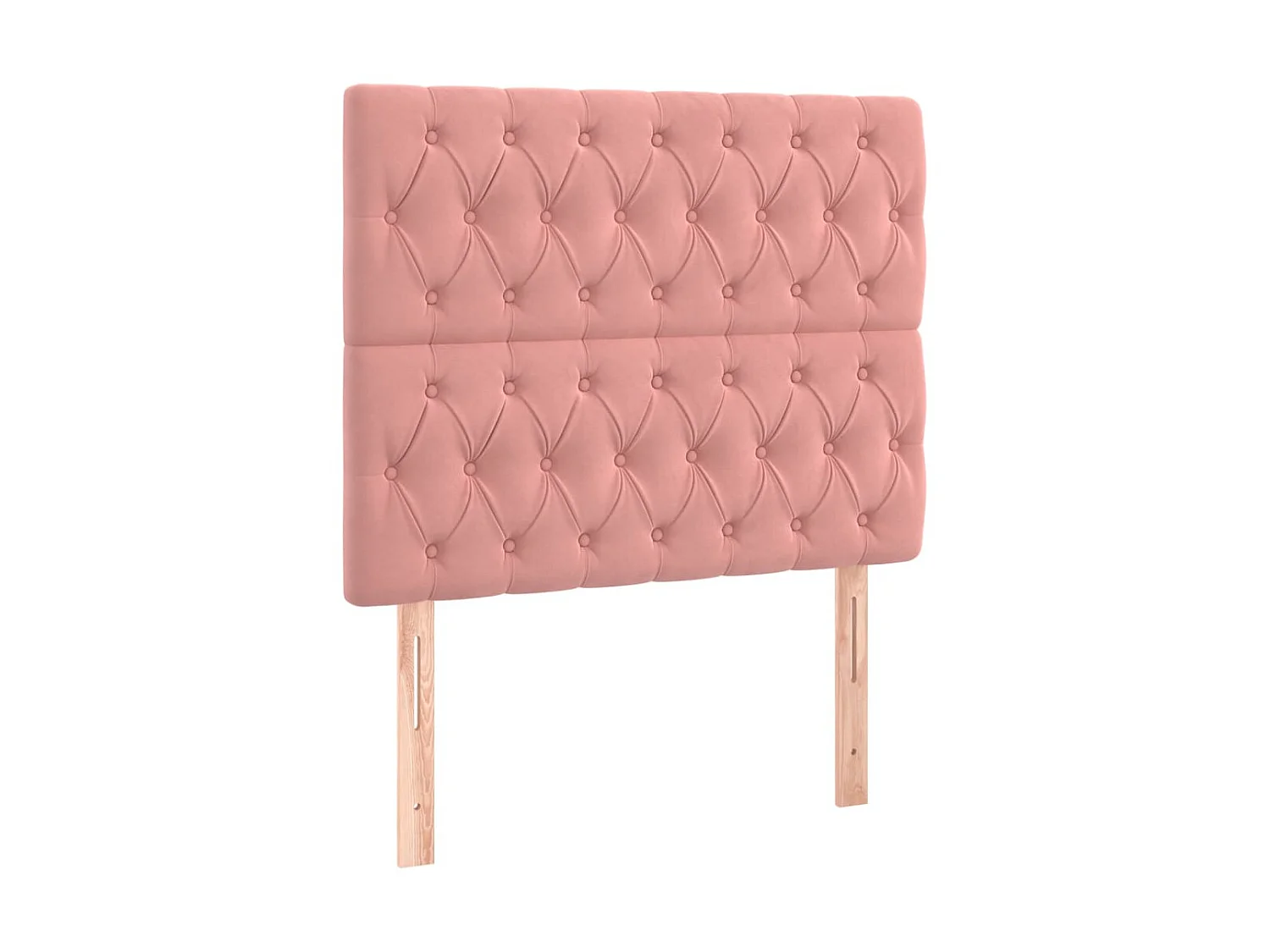 Cabeceros 2 unidades de terciopelo rosa 90x7x78/88 cm ES61275