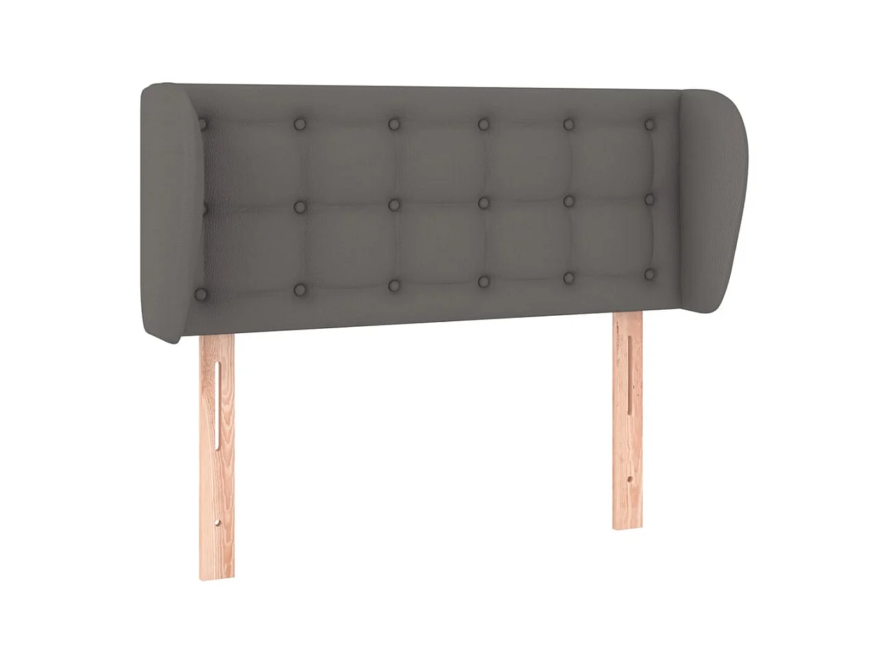 Kopfteil,Bettkopfteil mit Ohren Grau 103x23x78/88 cm Kunstleder -gkd25419