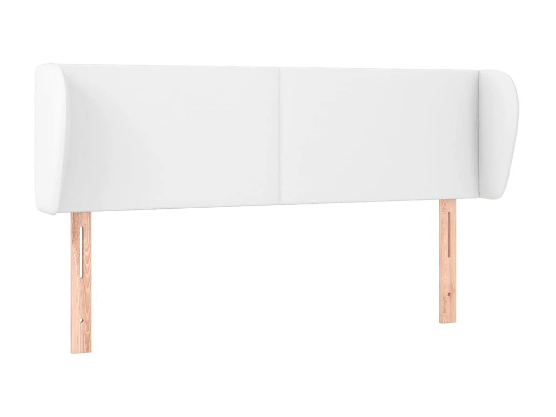 Hoofdbord met randen 147x23x78/88 cm kunstleer wit NL119771