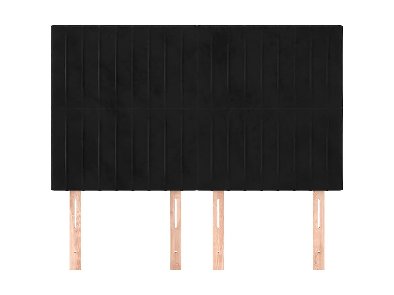 Kopfteil,Bettkopfteile 4 Stk. Schwarz 72x5x78/88 cm Samt -gkd75571