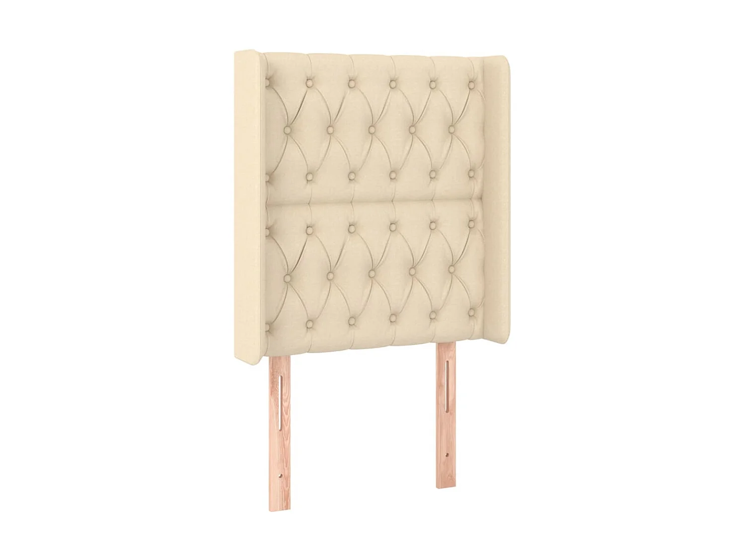 Tête de lit avec oreilles Crème 83x16x118/128 cm Tissu POI17504 BonneVie Meuble