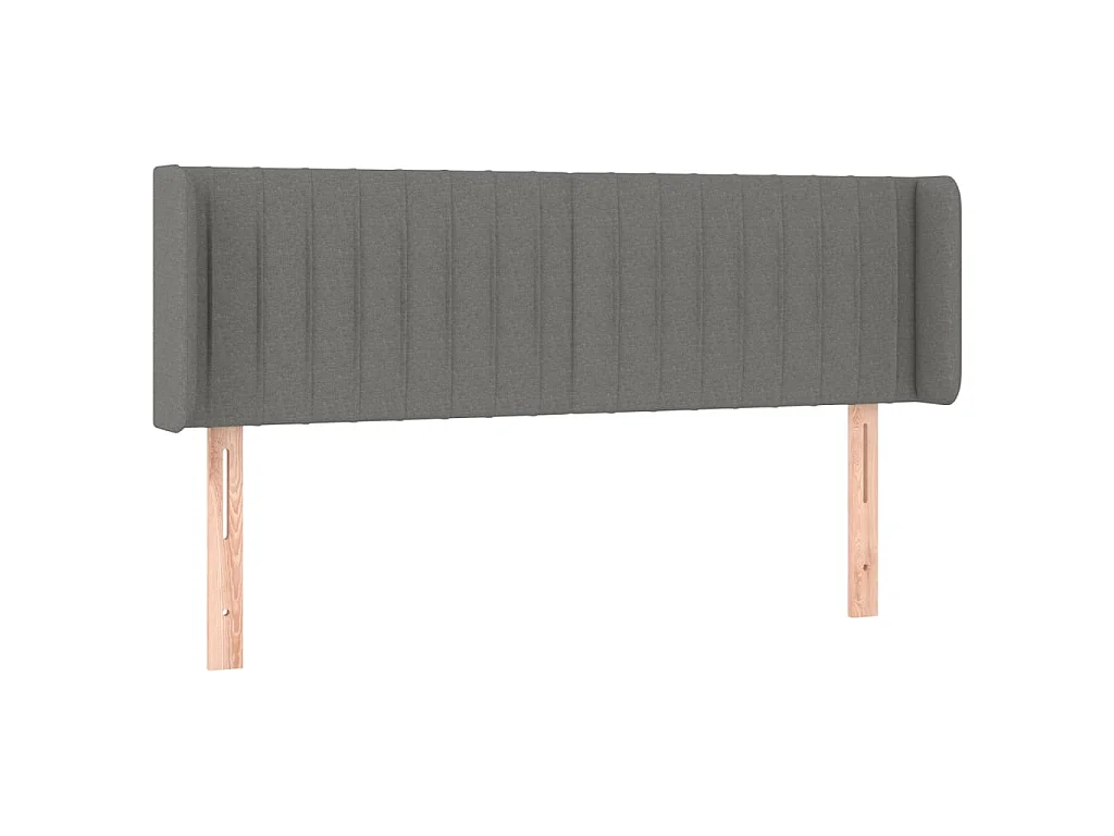 Tête de lit à LED Gris foncé 147x16x78/88 cm Tissu POI46209 BonneVie Meuble