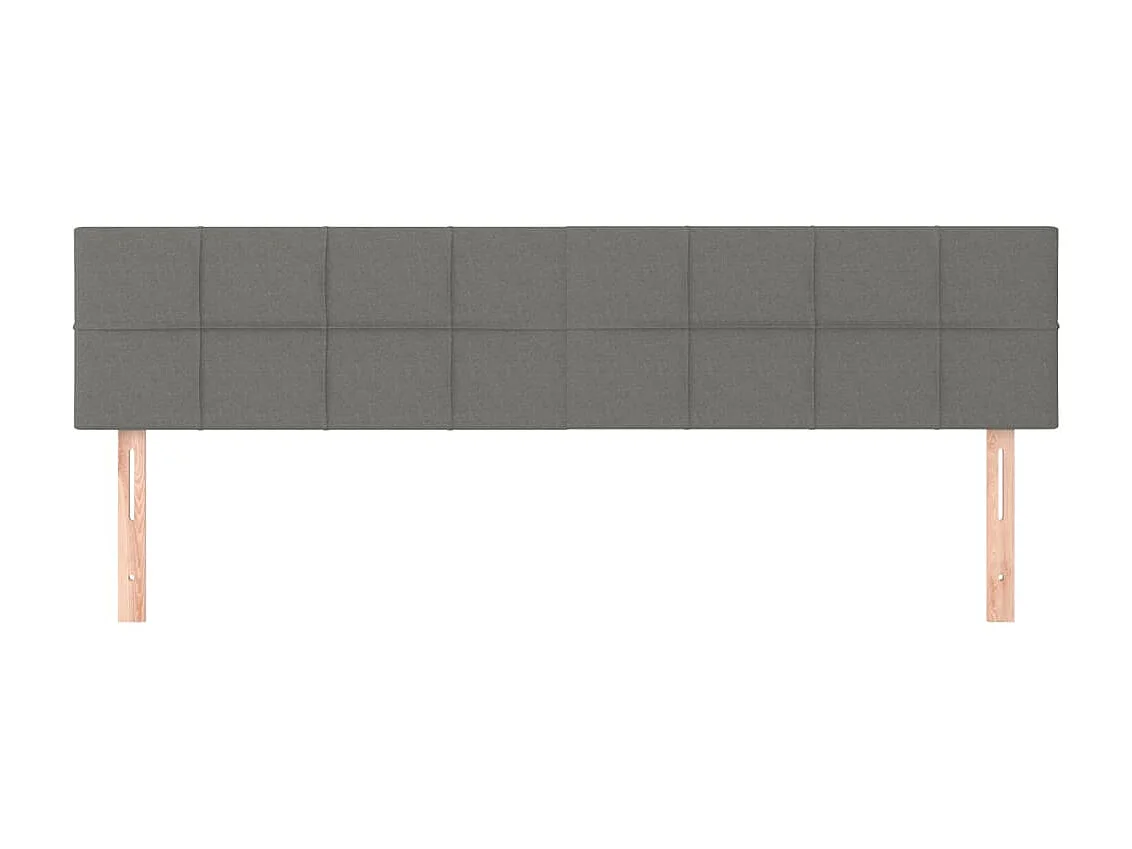 Cabeceros 2 unidades de tela gris oscuro 80x5x78/88 cm ES59563