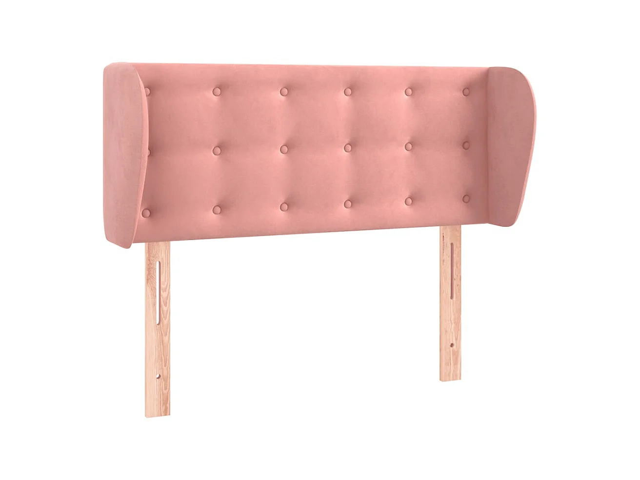 Tête de lit avec oreilles Rose 103x23x78/88 cm Velours POI19612 BonneVie Meuble