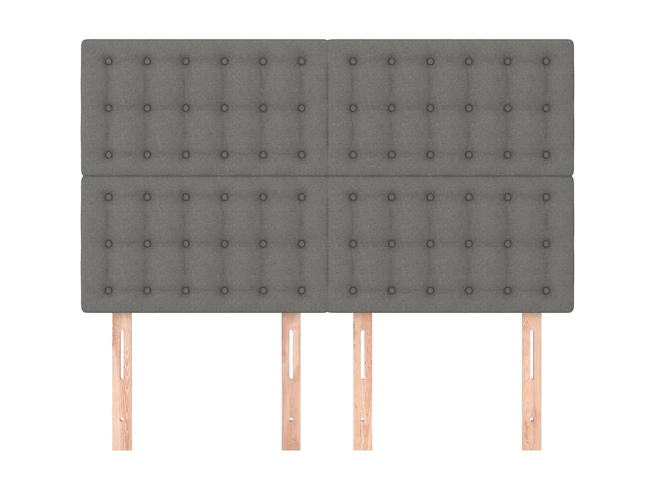 Kopfteil,Bettkopfteile 4 Stk. Dunkelgrau 72x5x78/88 cm Stoff -gkd679916