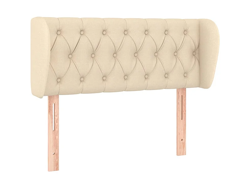 Cabecero de tela color crema 93x23x78/88 cm ES15274