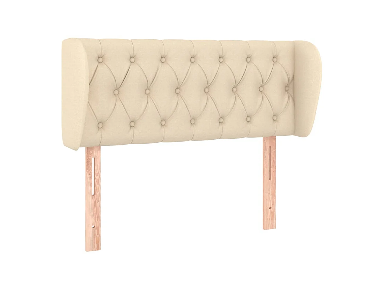 Tête de lit avec oreilles Crème 93x23x78/88 cm Tissu POI77832 BonneVie Meuble