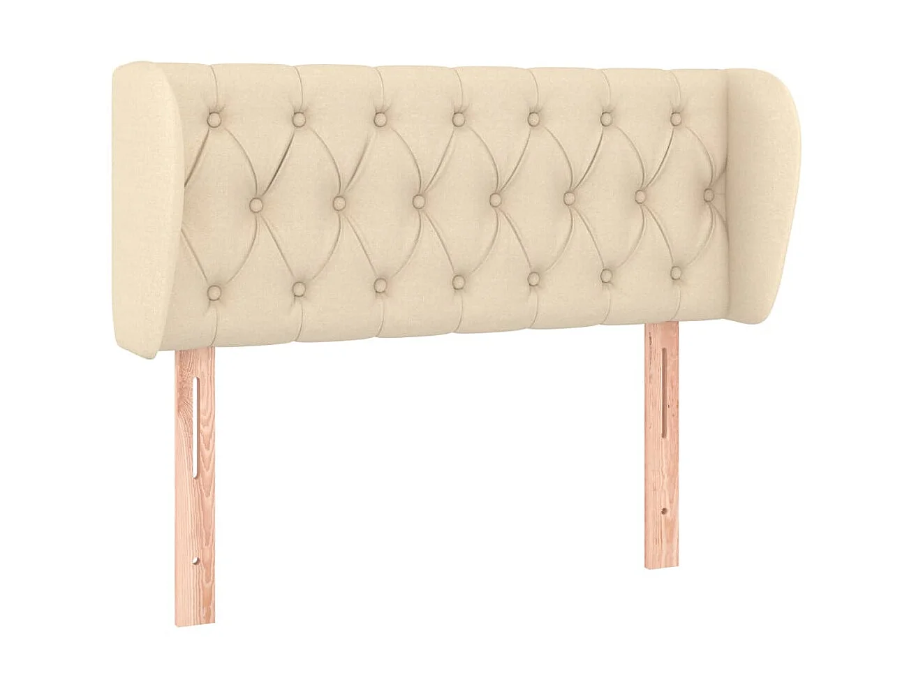 Testiera | Testata del letto ad Orecchio Crema 93x23x78/88 cm in Tessuto