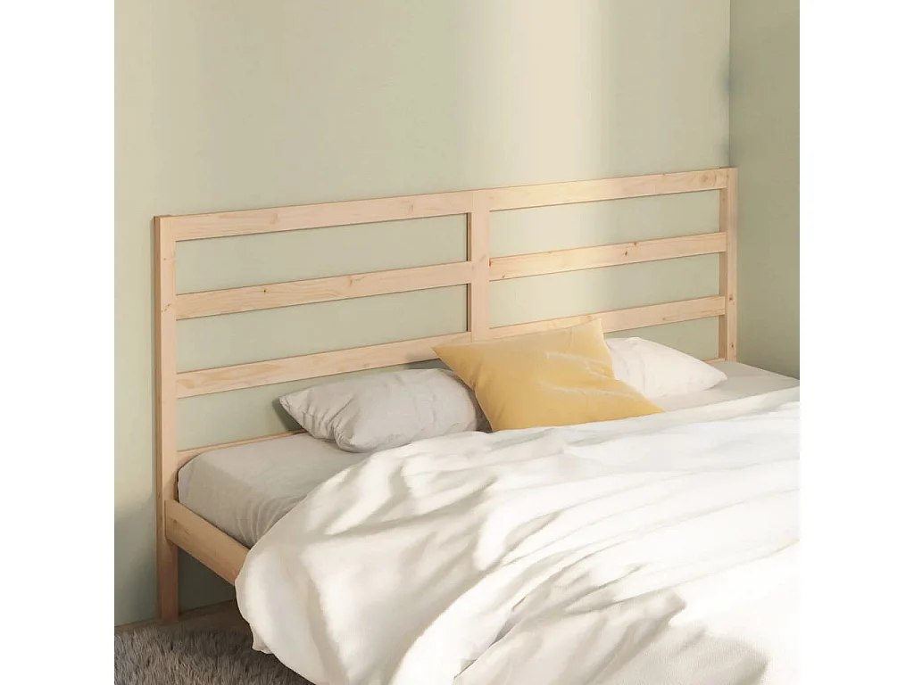 Cabecero de cama madera maciza de pino 206x4x100 cm ES31087