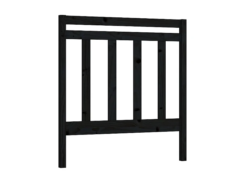 Cabecero de cama madera maciza de pino negro 95x4x100 cm ES36130