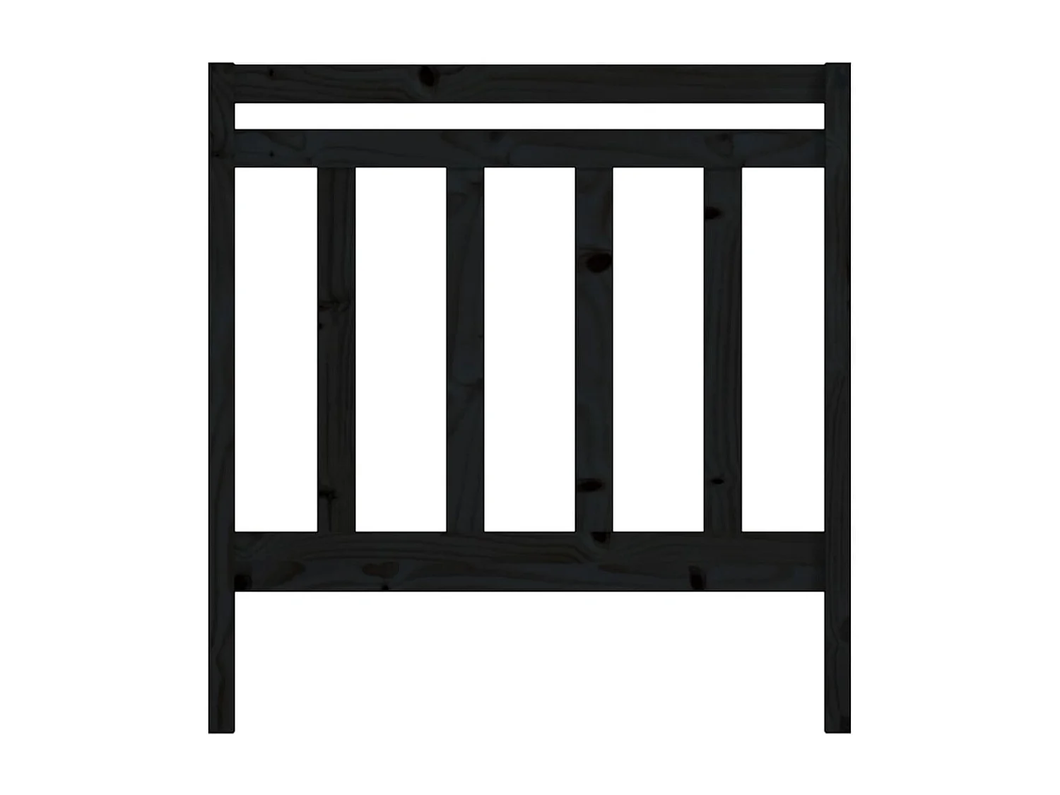Cabeceira de cama 95x4x100 cm pinho maciço preto PT264241