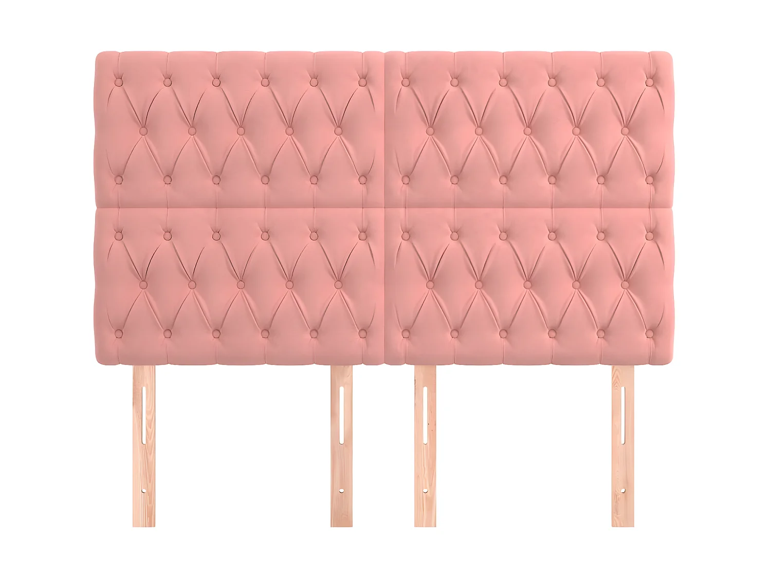 Cabeceira de cama 4 pcs veludo 72x7x78/88 cm rosa PT812288