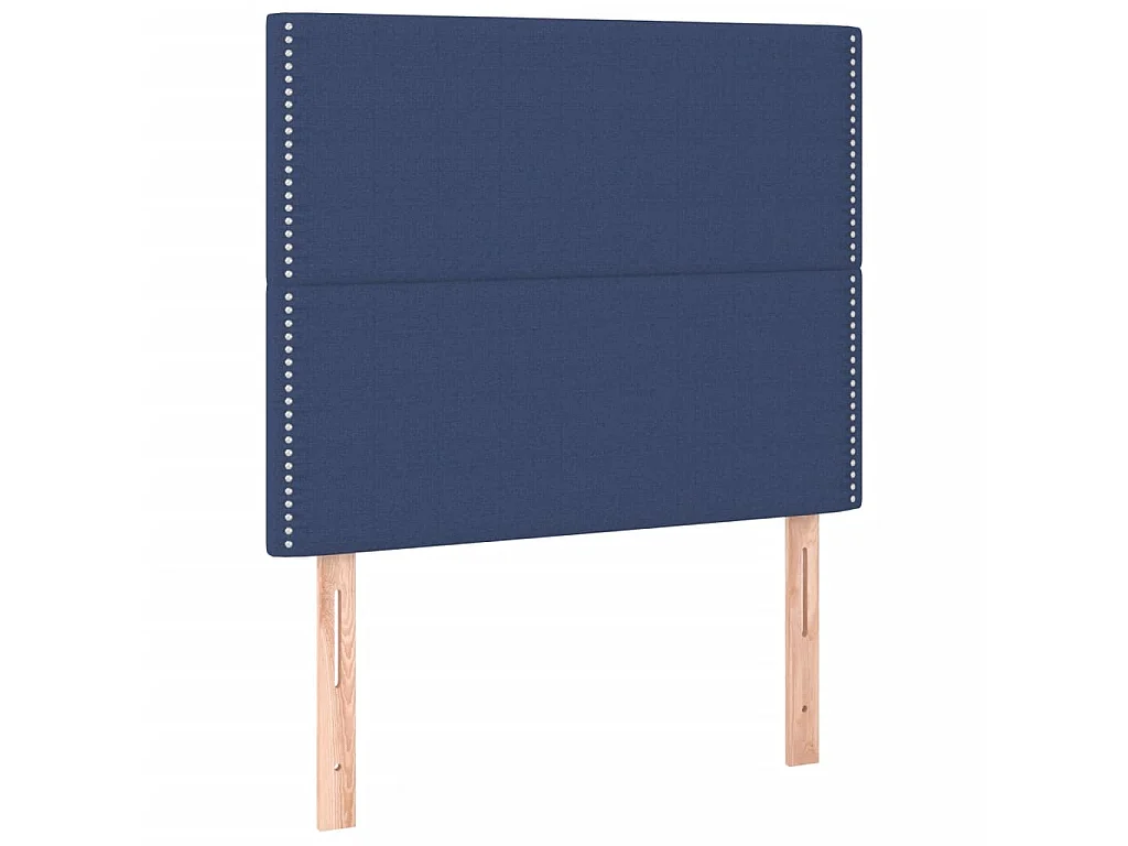 Tête de lit à LED Bleu 100x5x118/128 cm Tissu POI82487 BonneVie Meuble