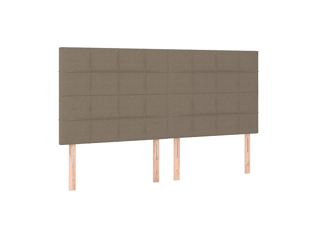 Testiere | Testate del letto 4 pz Tortora 100x5x78/88 cm in Tessuto
