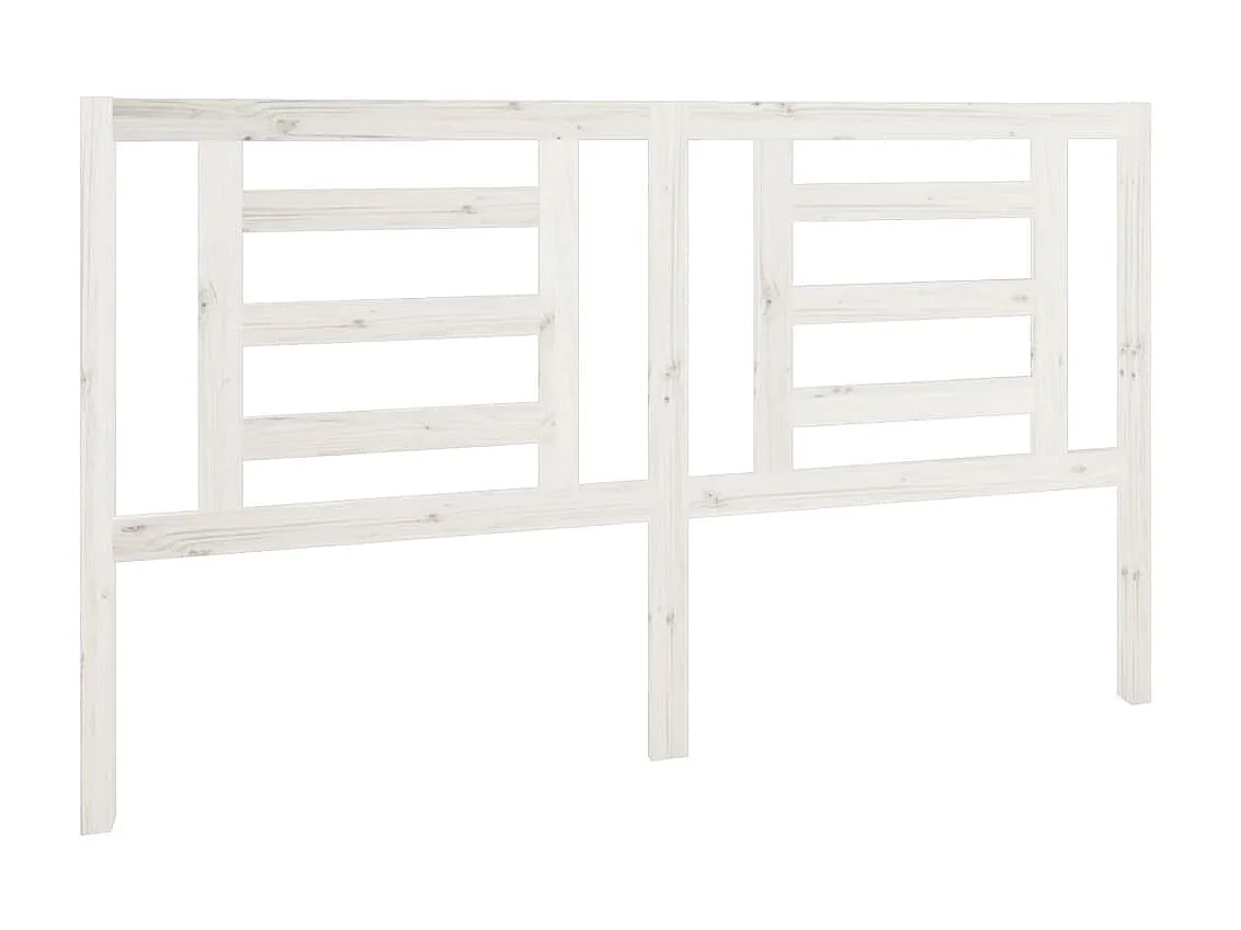 Tête de lit Blanc 166x4x100 cm Bois de pin massif POI71567 BonneVie Meuble