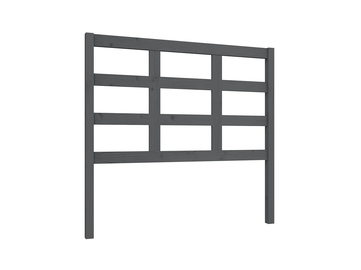 Tête de lit Gris 105,5x4x100 cm Bois massif de pin POI28411 BonneVie Meuble