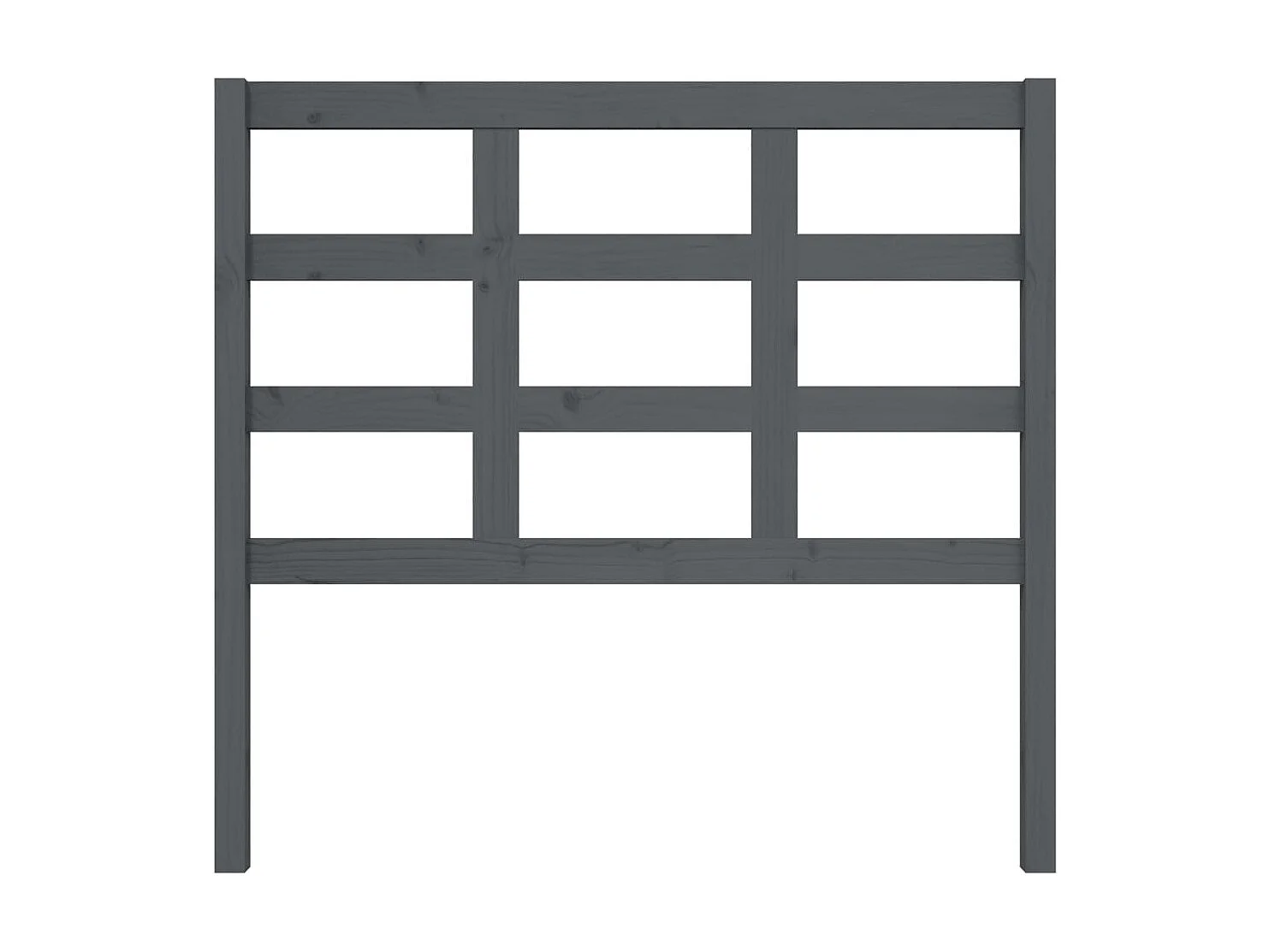 Tête de lit Gris 105,5x4x100 cm Bois massif de pin POI28411 BonneVie Meuble