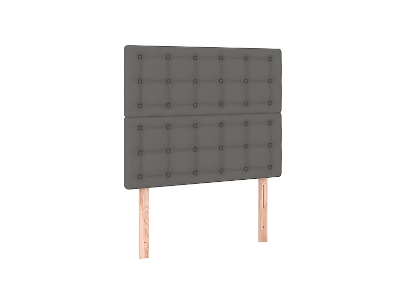 2er-set-Kopfteil,Bettkopfteile Grau 90x5x78/88 cm Kunstleder -gkd172595