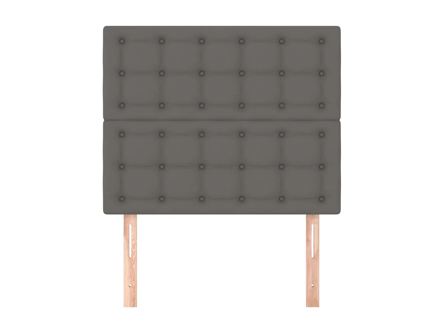 Cabeceira de cama 2 pcs couro artificial 90x5x78/88 cm cinzento PT649412