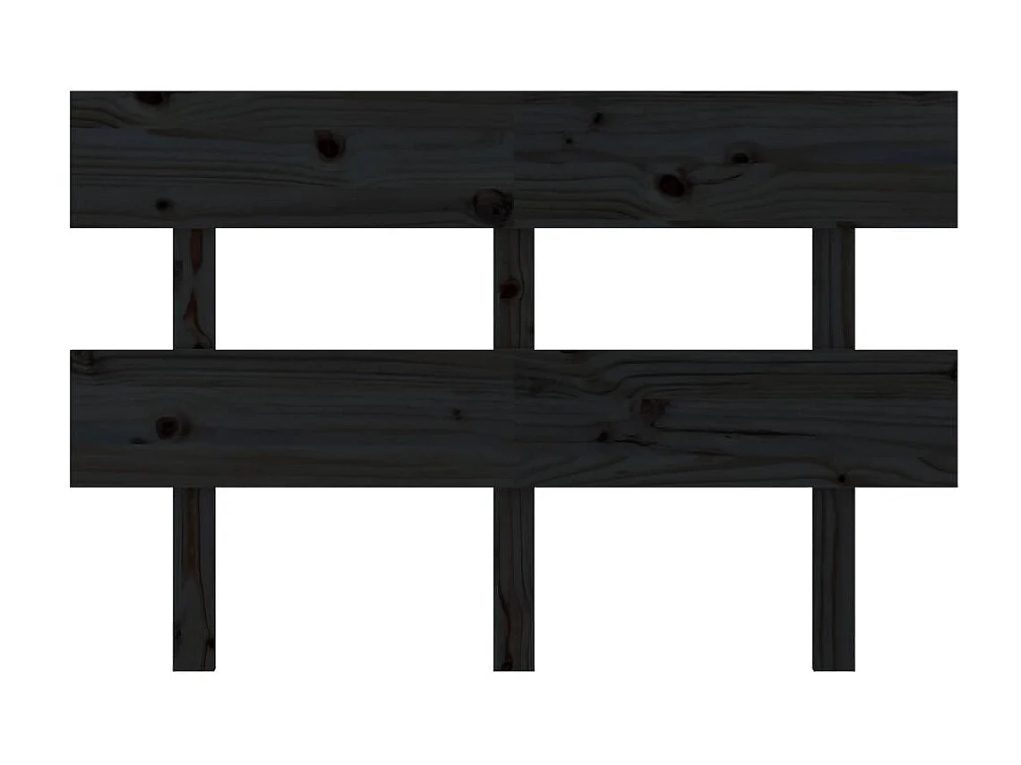 Cabecero de cama madera maciza de pino negro 124x3x81 cm ES82224