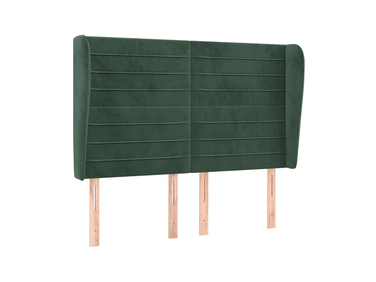 Testiera | Testata del letto ad Orecchio Verde Scuro 147x23x118/128cm in Velluto