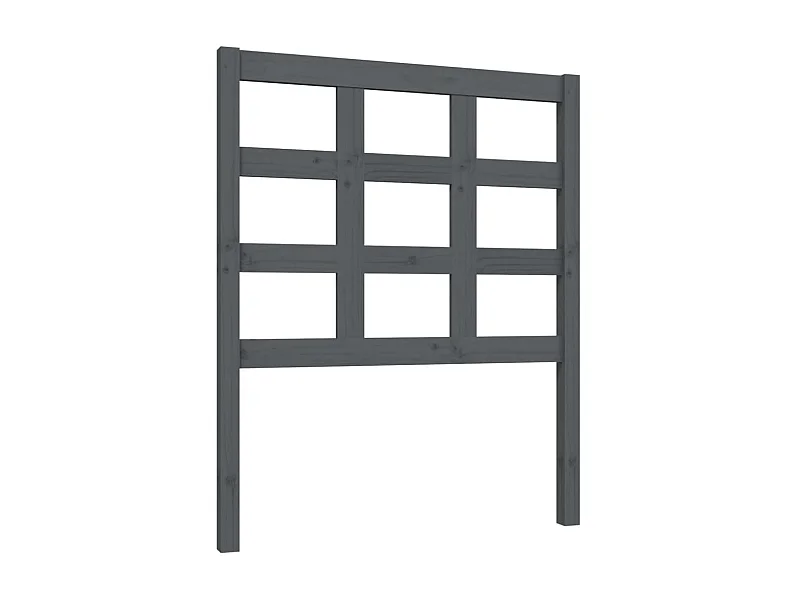 Cabecero de cama madera maciza de pino gris 80,5x4x100 cm ES88168