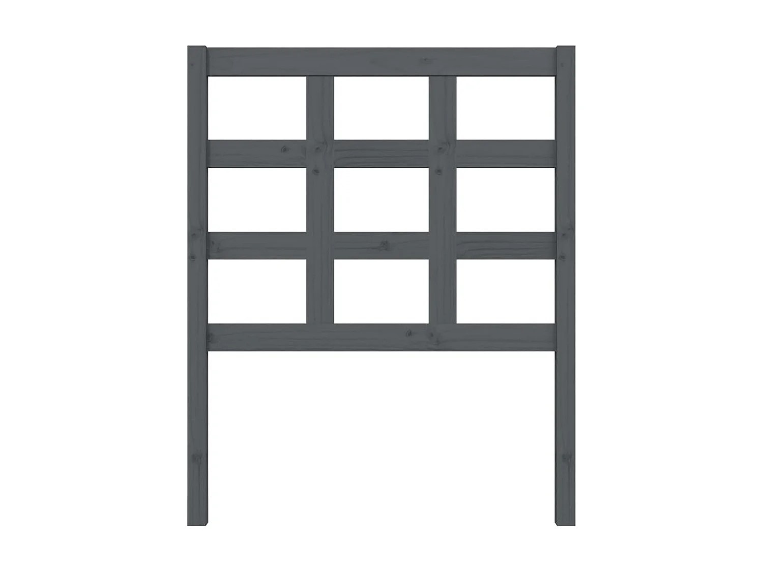 Hoofdbord 80,5x4x100 cm massief grenenhout grijs NL290351