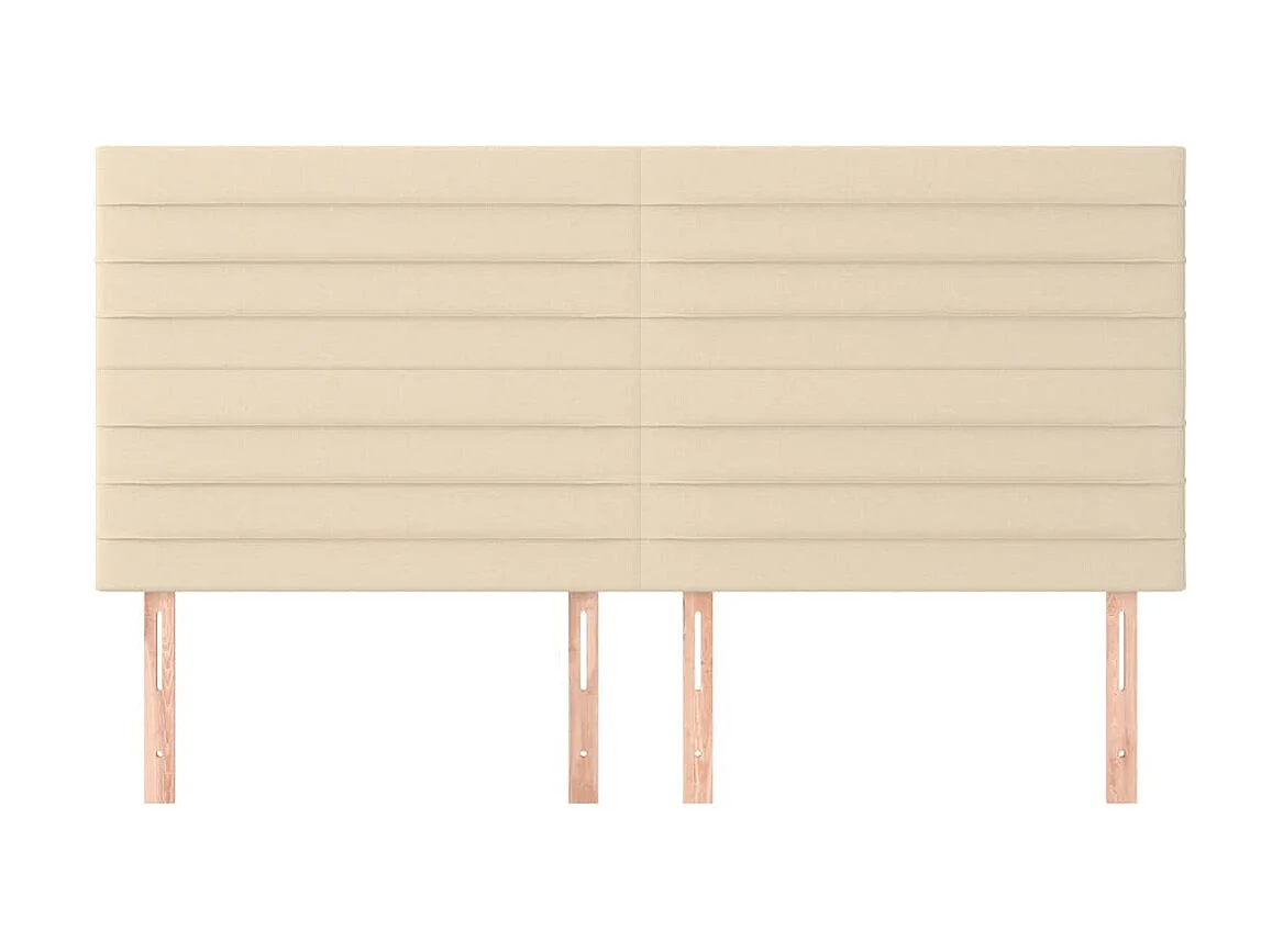 4 pcs Têtes de lit Crème 80x5x78/88 cm Tissu POI95196 BonneVie Meuble