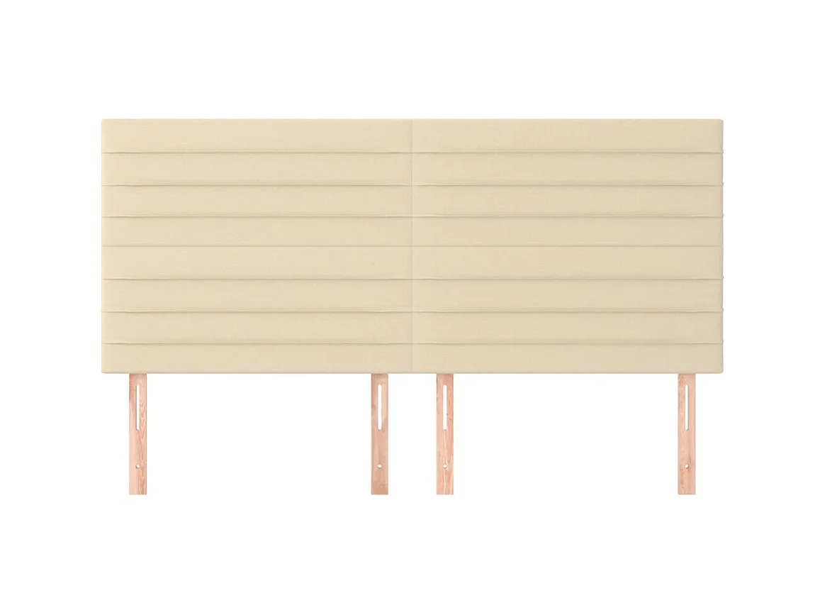 4 pcs Têtes de lit Crème 80x5x78/88 cm Tissu POI95196 BonneVie Meuble