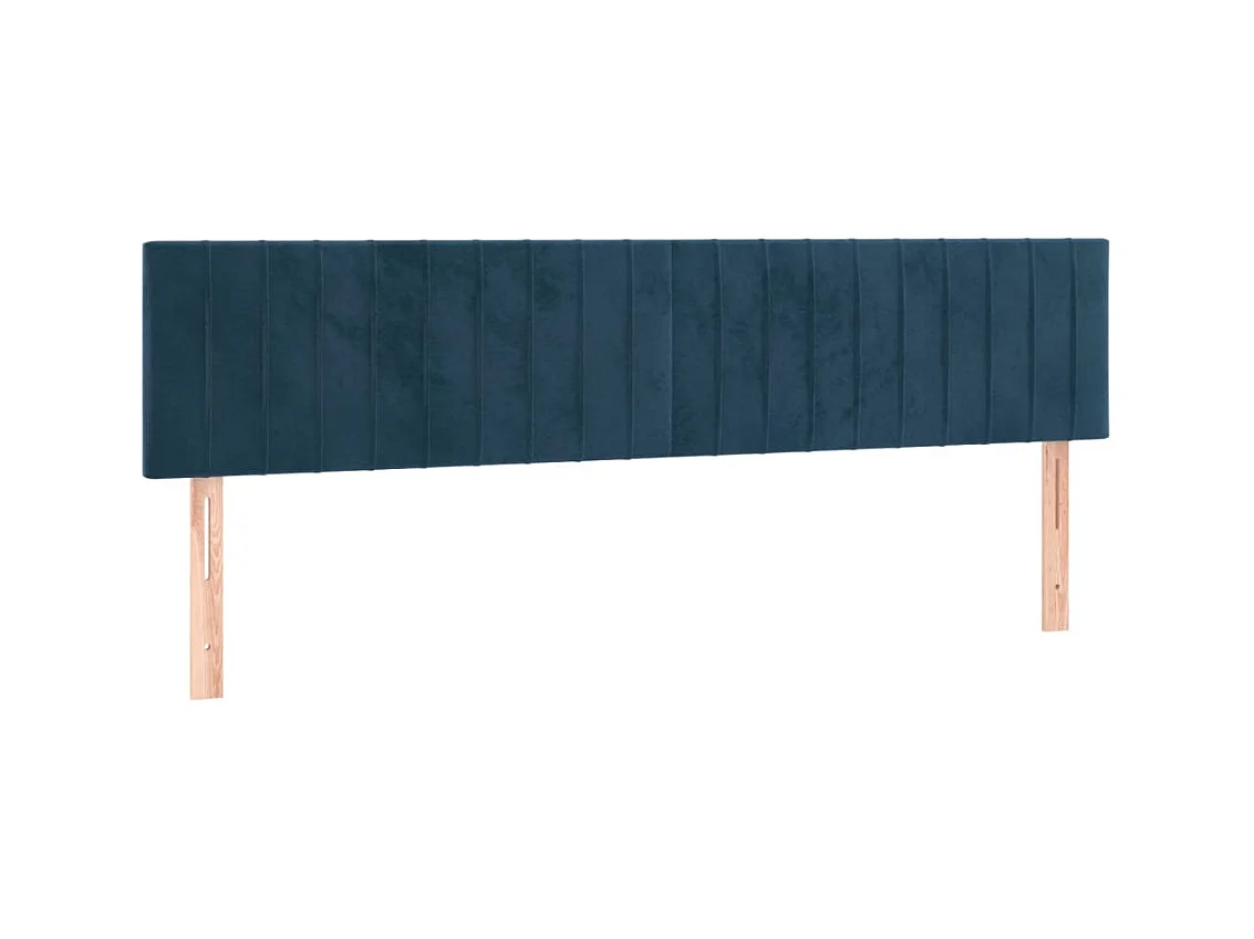 Têtes de lit 2 pcs Bleu foncé 80x5x78/88 cm Velours POI11666 BonneVie Meuble