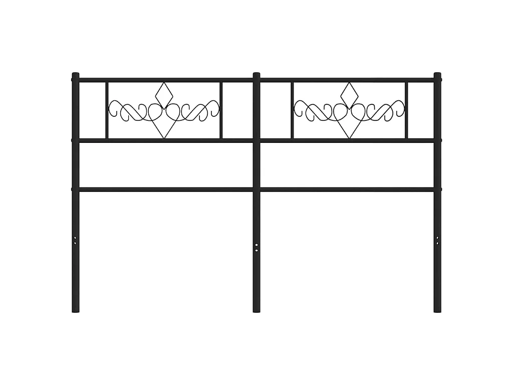 Tête de lit métal noir 120 cm POI86830 BonneVie Meuble