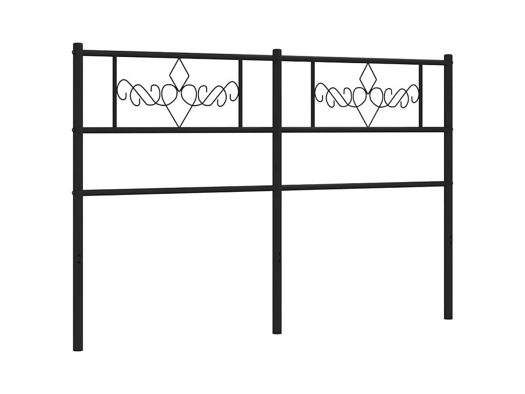 Tête de lit métal noir 120 cm POI86830 BonneVie Meuble