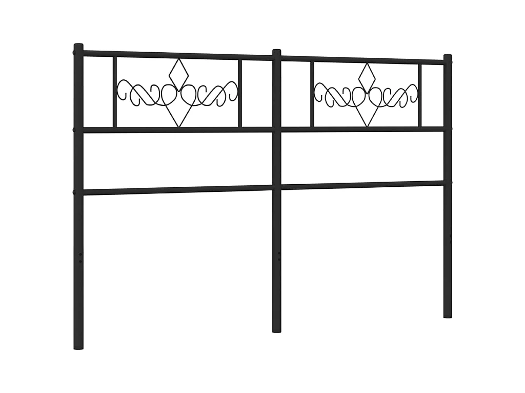 Tête de lit métal noir 120 cm POI86830 BonneVie Meuble