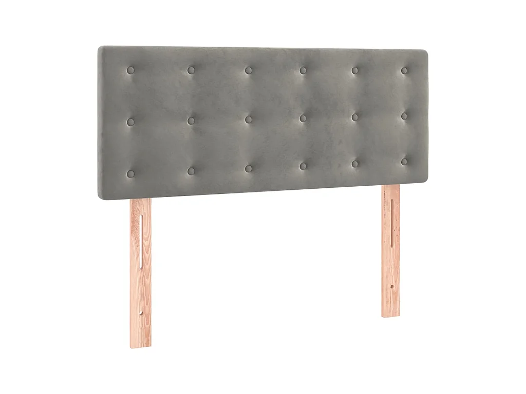 Tête de lit Gris clair 80x5x78/88 cm Velours POI85747 BonneVie Meuble