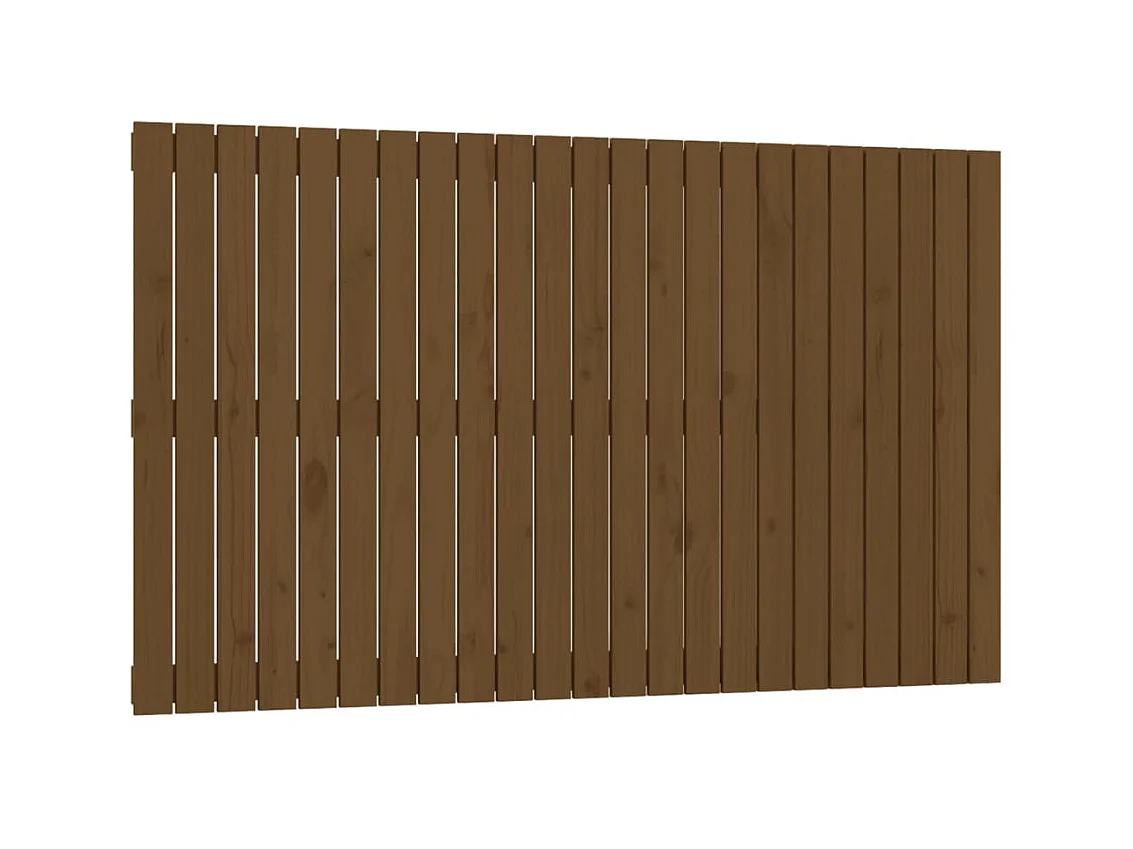 Tête de lit murale Marron miel 147x3x90 cm Bois massif de pin POI38906 BonneVie Meuble