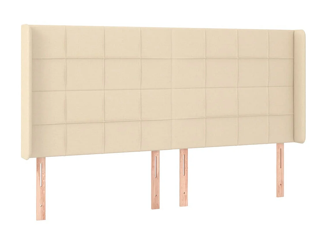 Tête de lit avec oreilles Crème 183x16x118,128 cm Tissu PEWV28756 BonneVie Meuble