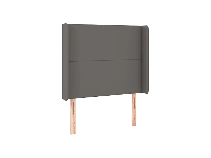 Kopfteil,Bettkopfteil mit Ohren Grau 83x16x118/128 cm Kunstleder -gkd421752