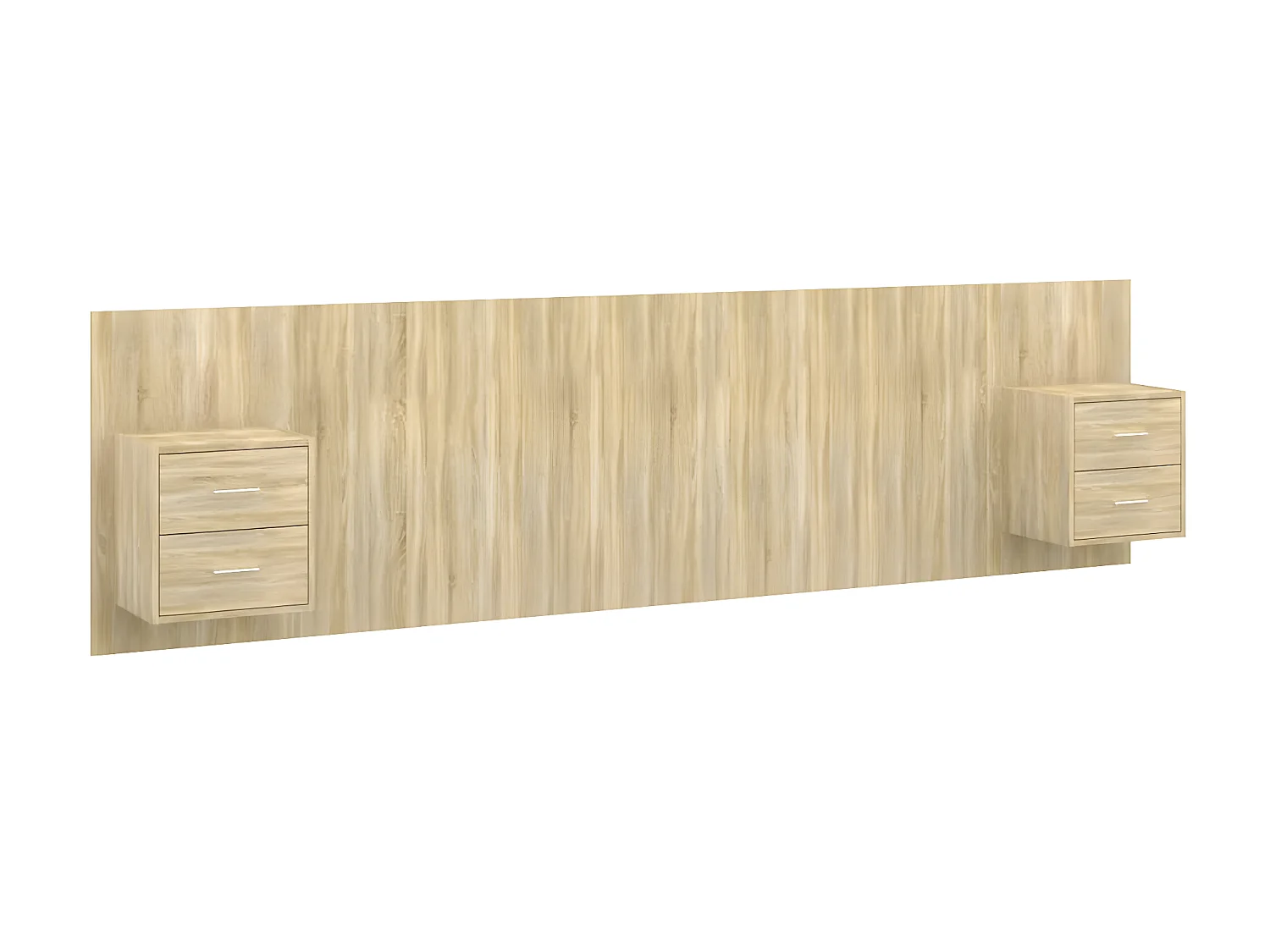 Tête de lit avec armoires Chêne sonoma Bois d'ingénierie POI94548 BonneVie Meuble