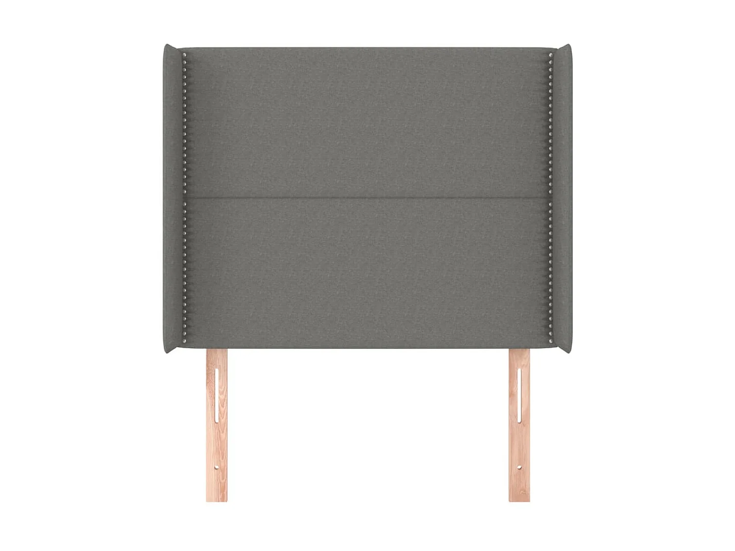Tête de lit avec oreilles Gris foncé 103x16x118/128 cm Tissu POI71116 BonneVie Meuble