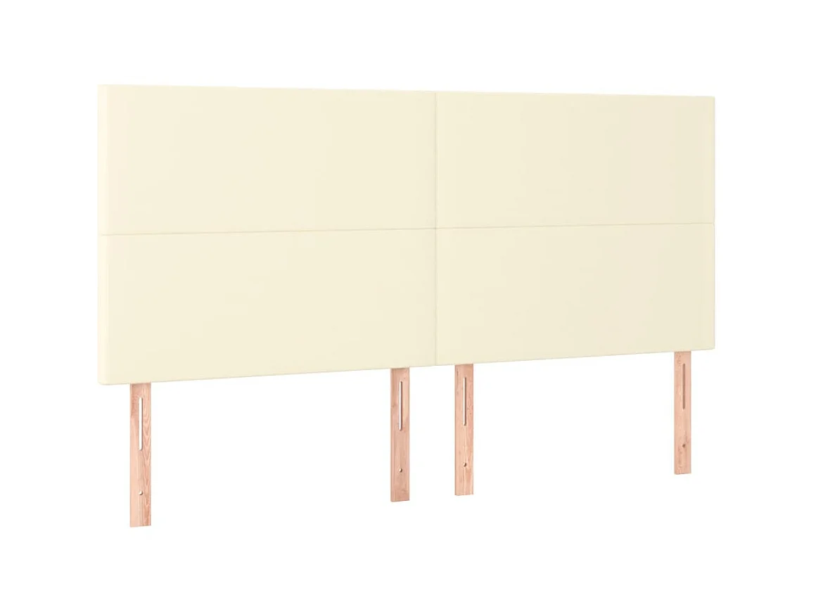 Têtes de lit 4 pcs Crème 80x5x78/88 cm Similicuir POI89550 BonneVie Meuble