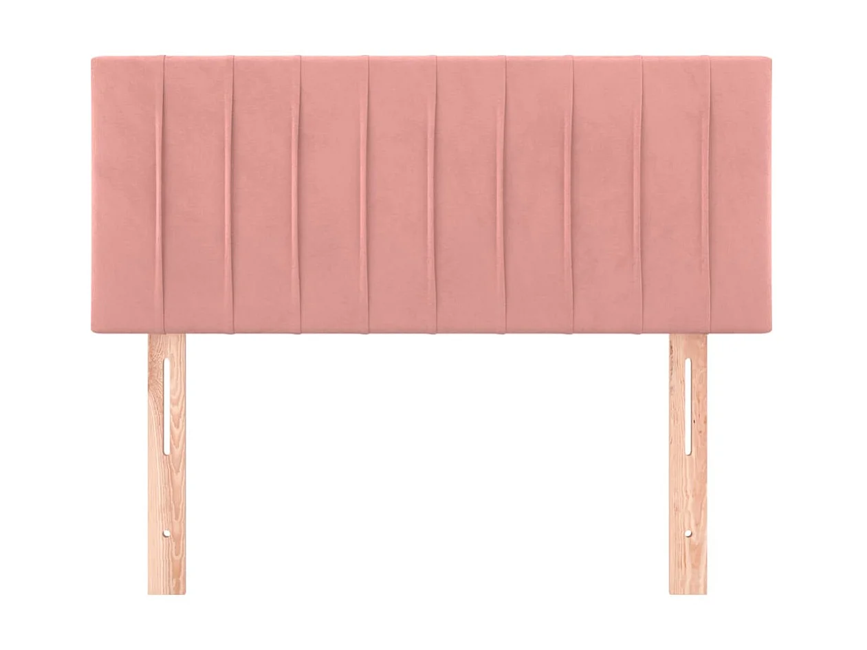Tête de lit Rose 100x5x78/88 cm Velours POI50524 BonneVie Meuble