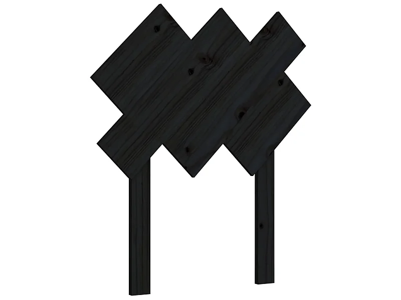 Testiera | Testata del letto per Letto Nera 72,5x3x81 cm in Legno Massello di Pino