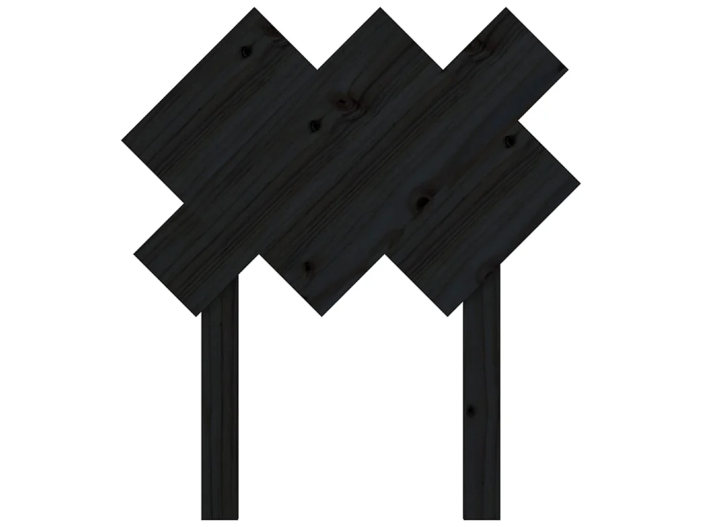 Cabeceira de cama 72,5x3x81 cm pinho maciço preto PT420454