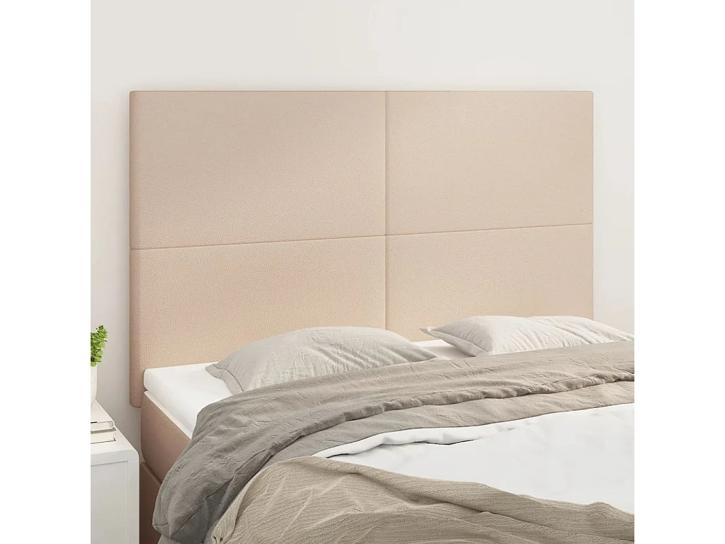 Kopfteil,Bettkopfteile 4 Stk. Cappuccino-Braun 72x5x78/88 cm Kunstleder -gkd31884